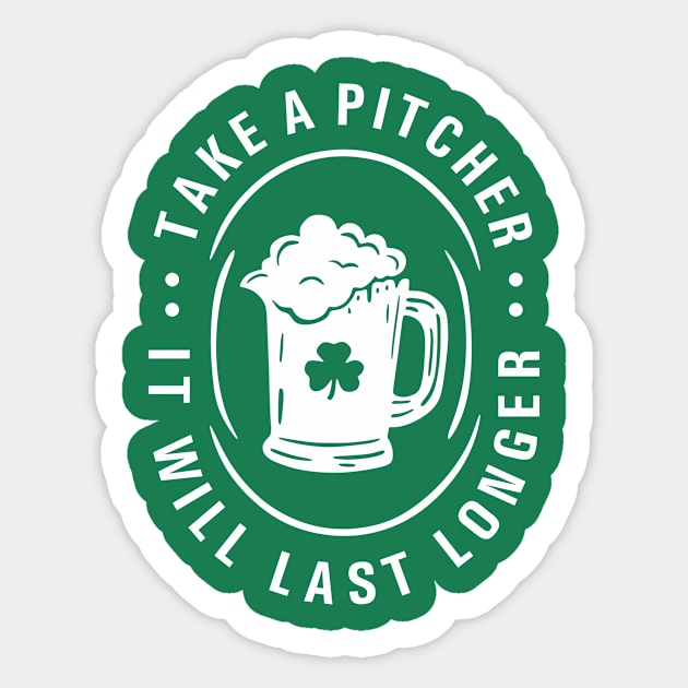 Take a Pitcher - St Patrick Day Sticker by Jerry After Young